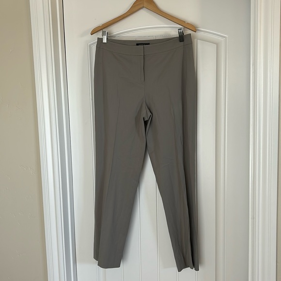 Lafayette 148‎ Tan Khaki Wool Straight Leg Zip Dress Pants Women’s Size 8 - Picture 1 of 14
